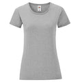 Gris clair chiné - Front - Fruit of the Loom - T-shirt ICONIC - Femme