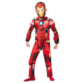 Rouge - Jaune - Noir - Front - Iron Man - Déguisement DELUXE - Enfant