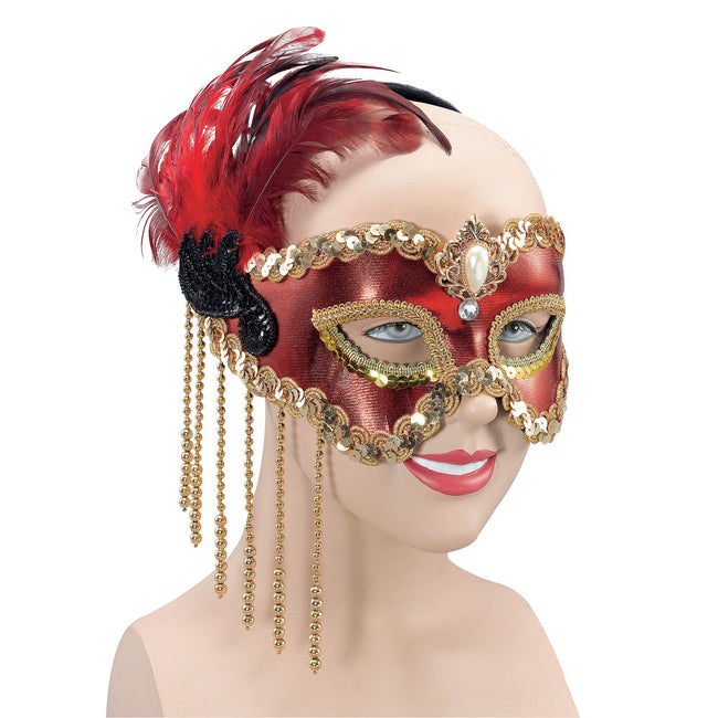 Rouge - or - Back - Bristol Novelty - Masque SATIN - Femme