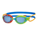 Vert - Orange - Bleu - Front - Zoggs - Lunettes de natation PREDATOR - Enfant