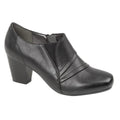 Noir - Front - Boulevard - Chaussures de ville zippées à talon - Femme