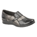 Noir - bronze - Front - Boulevard - Chaussures confort à enfiler - Femme
