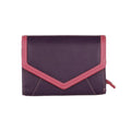 Violet - rose - Front - Eastern Counties Leather - Portefeuille en forme d'enveloppe CARLA - Femme