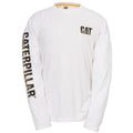 Blanc - Front - Caterpillar - T-shirt à manches longues avec logo - Homme