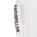 Blanc - Back - Caterpillar - T-shirt à manches longues avec logo - Homme