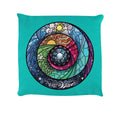 Turquoise - Front - Grindstore - Coussin vitrail