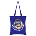 Bleu roi - Front - Grindstore - Tote bag CRAZY CAT LADY