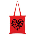Rouge - noir - Front - Grindstore - Tote bag RAVEN HEART