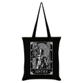 Noir - blanc - Front - Deadly Tarot - Tote bag JUSTICE