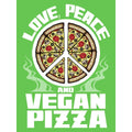 Vert - Back - Grindstore - Tablier LOVE PEACE AND VEGAN PIZZA - Adulte
