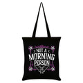 Noir - Front - Grindstore - Tote bag NOT A MORNING PERSON