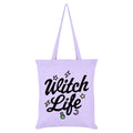 Lilas - Noir - Front - Grindstore - Tote bag WITCH LIFE