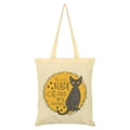 Blanc cassé - Noir - Jaune - Front - Grindstore - Tote bag A LITTLE BLACK CAT GOES WITH EVERYTHING