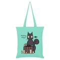 Turquoise pâle - Gris foncé - Marron - Front - Spooky Cat - Tote bag MAKING MAGIC
