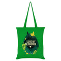 Vert - Front - Grindstore - Sac tote I LOVE MY NEIGHBOUR