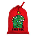 Rouge - Vert - Front - Pop Factory - Sac du Père Noël TREE REX