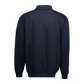Bleu marine - Back - ID - Sweatshirt avec col polo (coupe large) - Homme