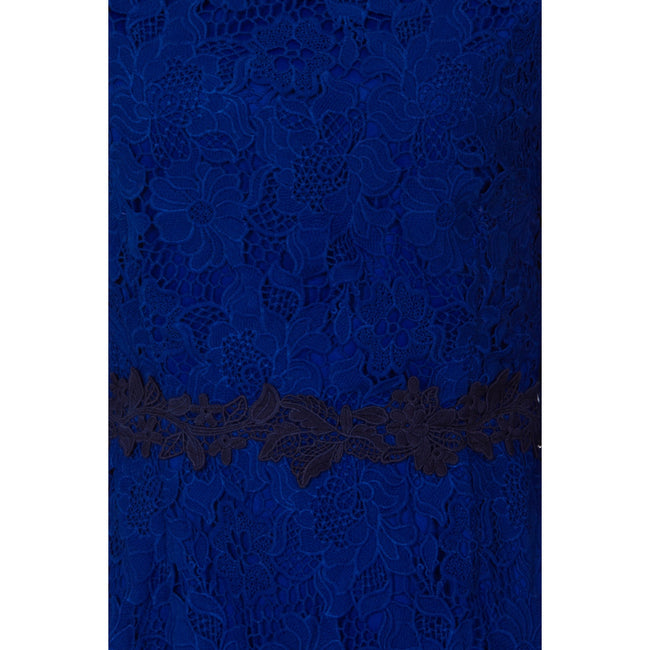 Bleu - Side - Paper Dolls - Robe moulante en dentelle crochet - Femme