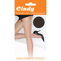 Marron foncé - Front - Cindy - Bas pour porte-jarretelles ultra satinés (1 paire) - Femme
