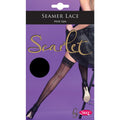 Noir - Front - Silky Scarlet - Bas autofixants à couture (1 paire) - Femme