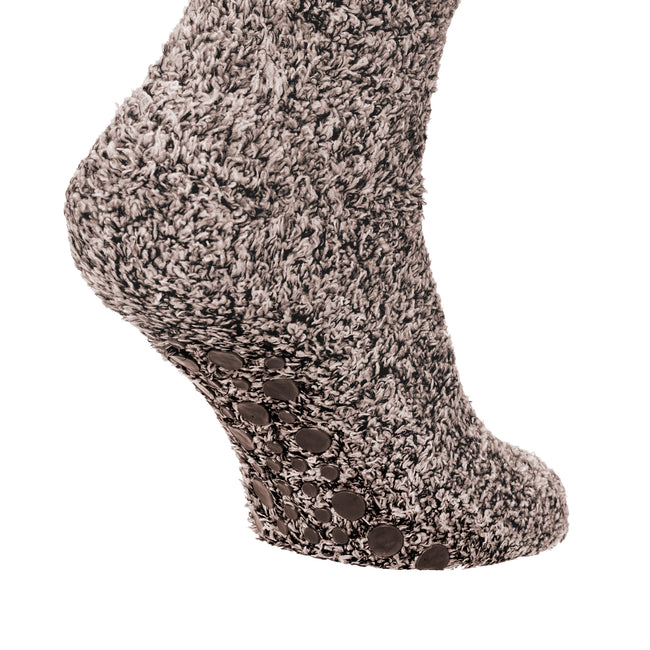 Marron - Side - FLOSO - Chaussons chaussettes - Homme