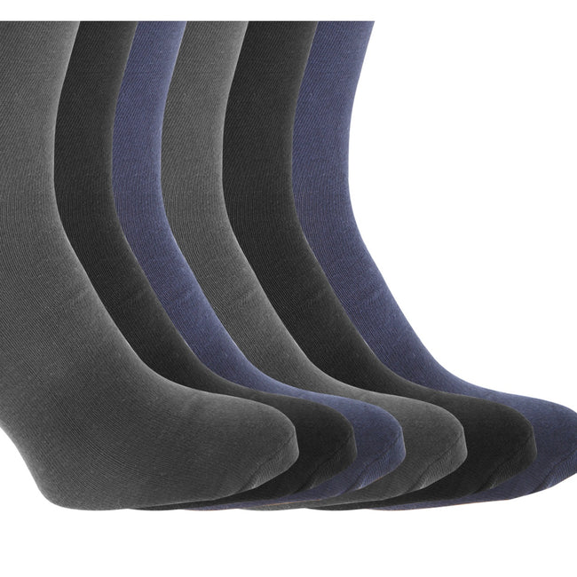 Noir-Bleu marine-Gris foncé - Back - FLOSO - Chaussettes (6 paires) - Homme