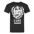 Noir - Front - Star Wars - T-shirt 'C-3PO Protocol Dept' - Homme