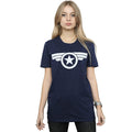 Bleu marine - Side - Captain America - T-shirt SUPER SOLDIER - Femme