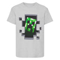 Gris - Front - Minecraft - T-shirt - Enfant