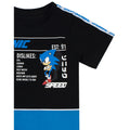 Noir - bleu - blanc - Side - Sonic The Hedgehog - T-shirt GAMING STATISTICS - Garçon