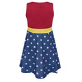 Rouge - Bleu - Or - Back - Wonder Woman - Déguisement robe - Fille