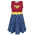 Rouge - Bleu - Or - Front - Wonder Woman - Déguisement robe - Fille