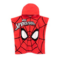 Rouge - Noir - Blanc - Front - Spider-Man - Poncho de bain - Enfant