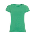 Vert chiné - Front - SOLS - T-shirt à manches courtes - Femme