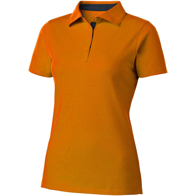 Orange - bleu marine - Front - Slazenger Hacker - Polo à manches courtes - Femme