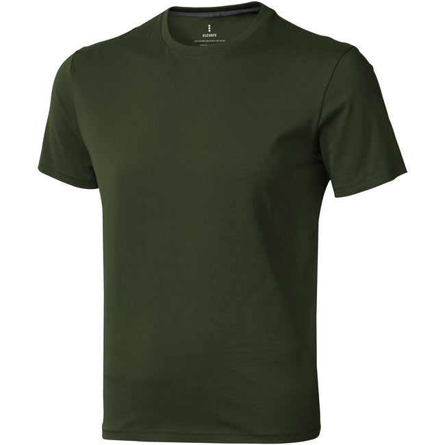 Vert militaire - Front - Elevate - T-shirt manches courtes Nanaimo - Homme