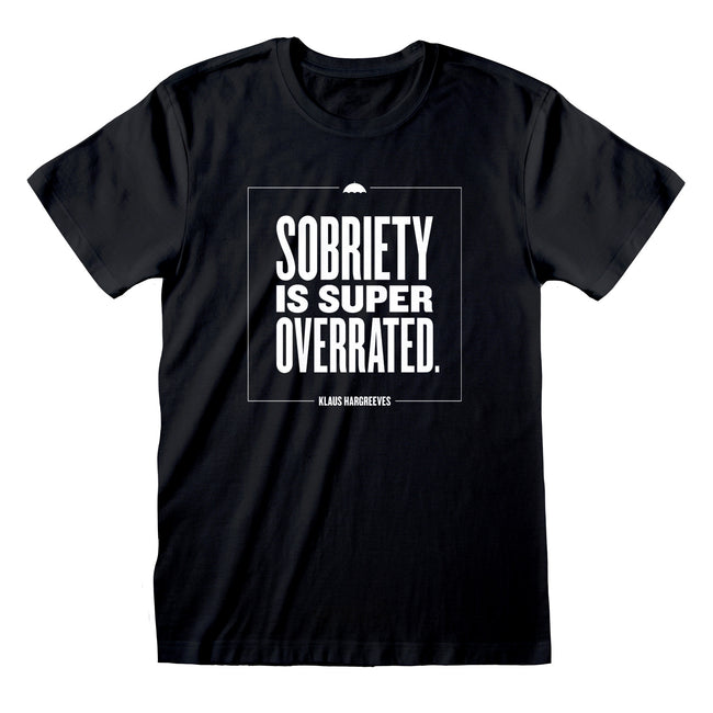 Noir - Front - The Umbrella Academy - T-shirt SOBRIETY - Homme