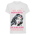 Blanc - Front - Wonder Woman - T-shirt FEARLESS - Fille