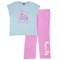 Bleu pâle - Rose - Front - Peppa Pig - Ensemble de pyjama NUMBER MUMMY - Femme