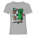 Gris - Front - Minecraft - T-shirt LIKE A BOSSSS - Fille