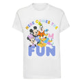 Blanc - Front - Mickey Mouse & Friends - T-shirt HERE COMES THE FUN - Bébé fille