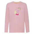 Rose clair - Front - Peppa Pig - T-shirt RAINBOW WINGS - Fille