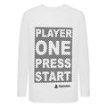 Blanc - Front - Playstation - T-shirt PLAYER ONE PRESS START - Fille
