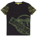 Noir - Vert forêt - Front - Jurassic World - T-shirt - Enfant