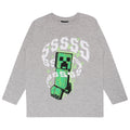 Gris chiné - Front - Minecraft - T-shirt - Enfant