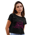 Noir - rose fluo - Back - Disney - T-shirt KISS - Femme