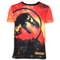 Orange - Noir - Vert - Front - Jurassic World - T-shirt - Garçon