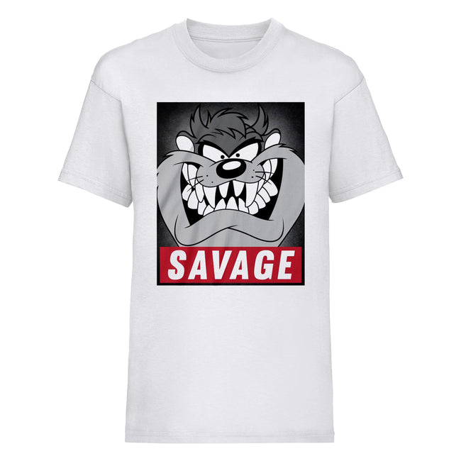 Blanc - Front - Looney Tunes - T-shirt SAVAGE - Homme