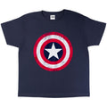 Bleu marine - rouge - Close up - Captain America - T-shirt - Garçon