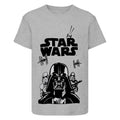 Gris chiné - Front - Star Wars - T-shirt - Garçon
